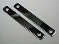 2 each Exhaust Bracket 5" long x 1" chrome universal bobber muffler hanger strap * !