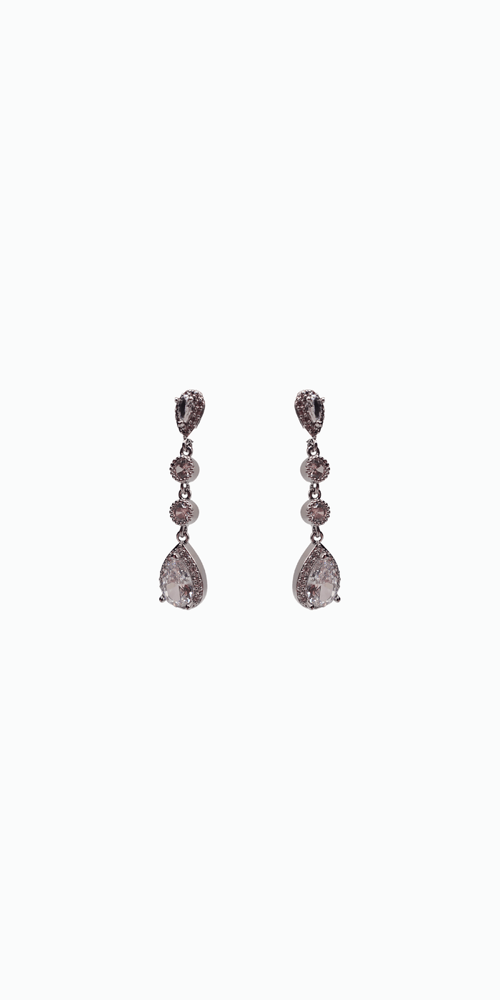4 Stone Linear Drop Earring - Camille La Vie