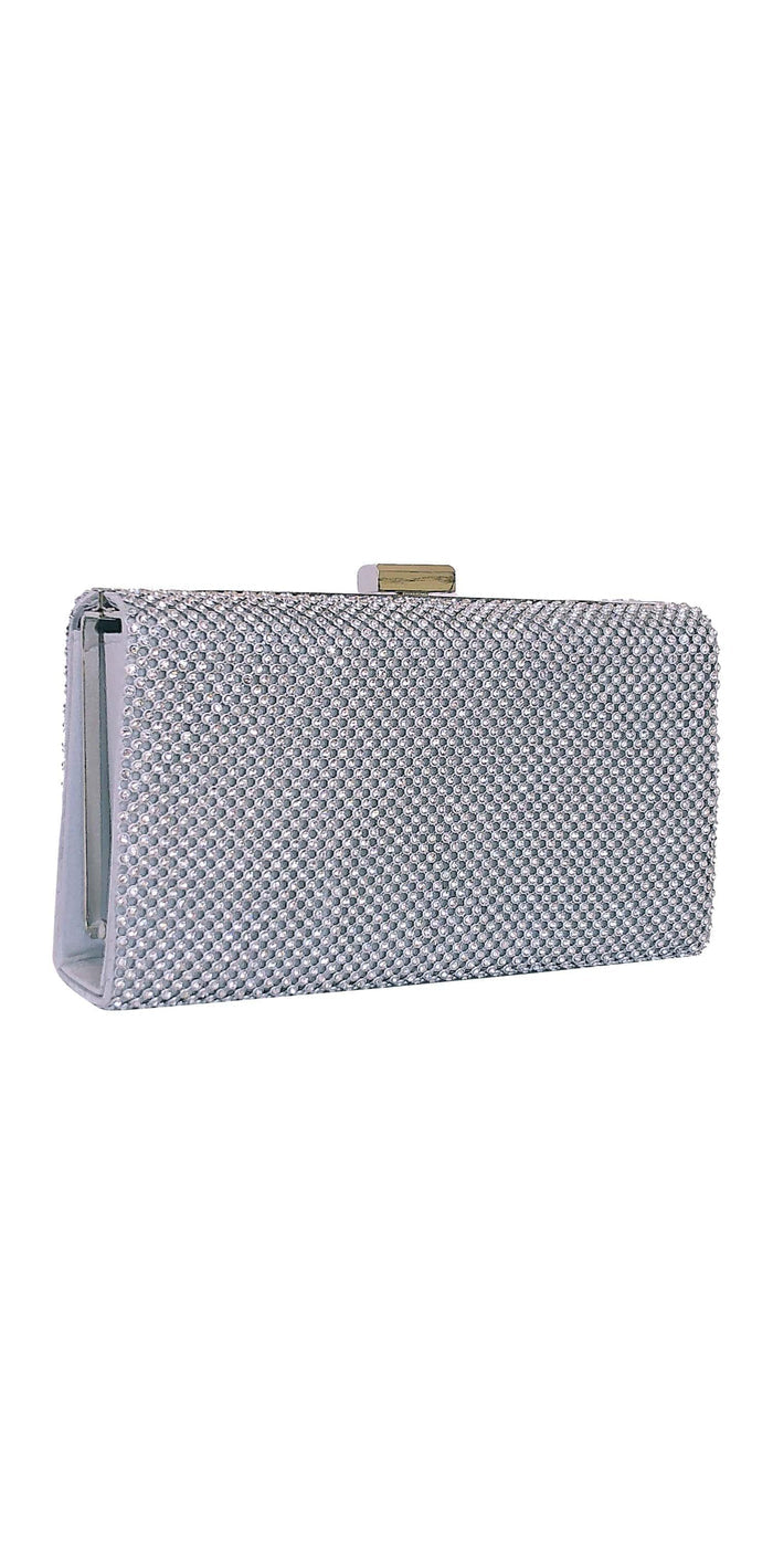 silver/no size/Camille La Vie/All Over Rhinestone Top Closure Handbag /front