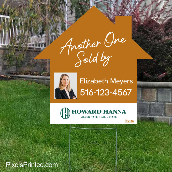 sold house yard sign for howard hanna realtors