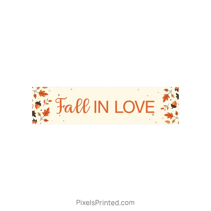 Autumn fall in love real estate sign riders PixelsPrinted