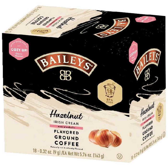 Baileys Flavored Single-Serve Coffee Cups Hazelnut Irish Cream 18 ct.