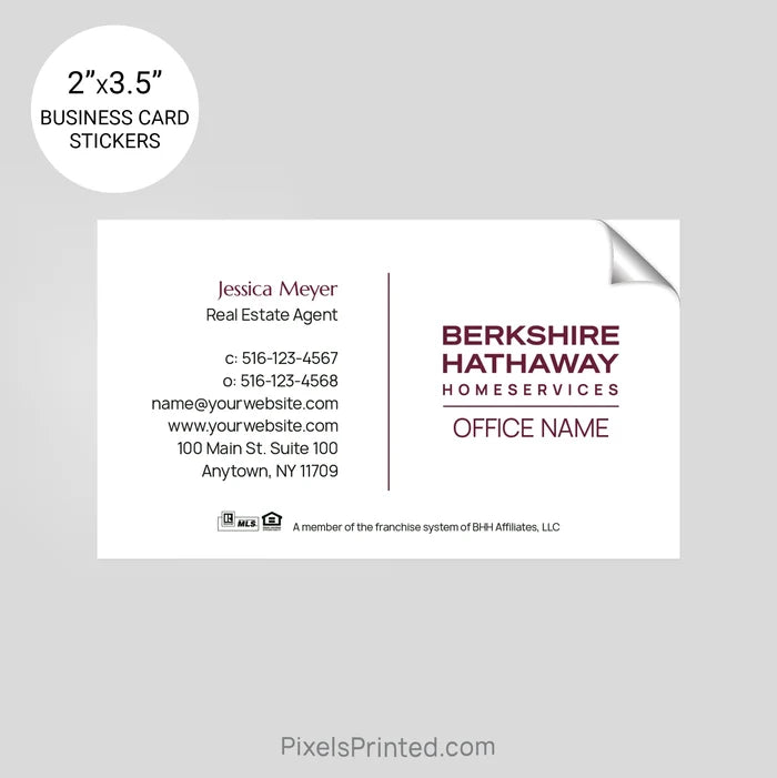 Berkshire Hathaway business card stickers PixelsPrinted