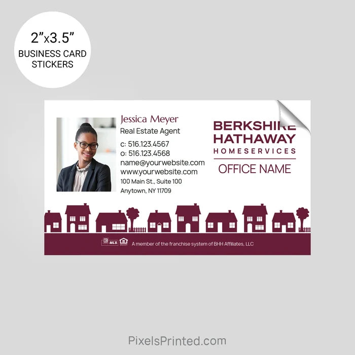 Berkshire Hathaway business card stickers PixelsPrinted