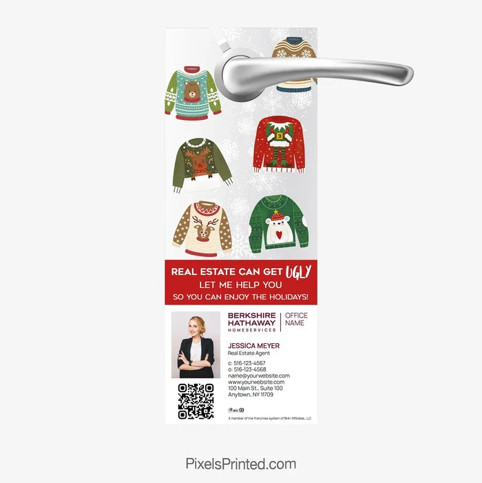 Berkshire Hathaway Christmas door hangers PixelsPrinted