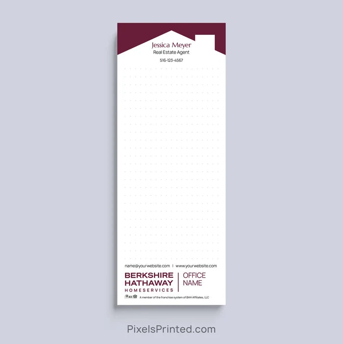 Personalized Berkshire Hathaway HomeServices bullet journal realtor notepad with house design