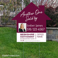 Berkshire Hathaway sold by house shaped yard sign yard signs PixelsPrinted
