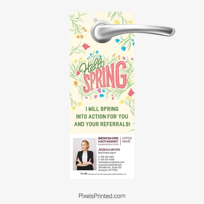 Berkshire Hathaway spring agent introduction door hanger PixelsPrinted