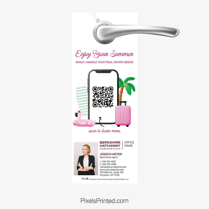 Berkshire Hathaway Summer Lifestyle Real Estate Door Hanger PixelsPrinted