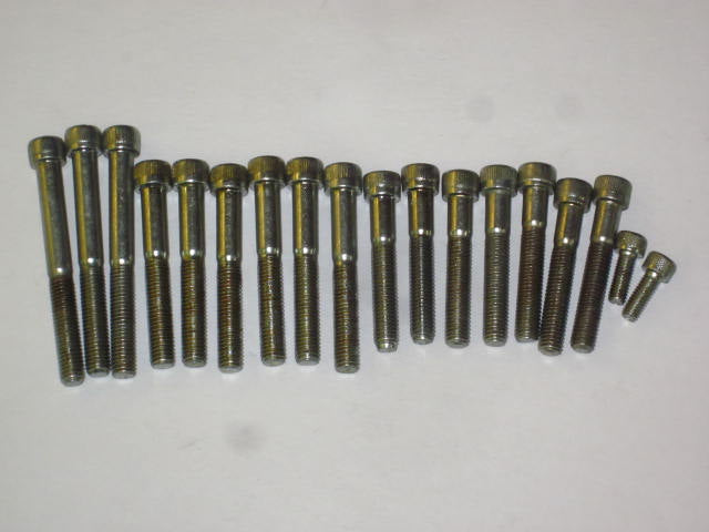 BSA A65 650 500 allen screw set Stainless steel 1963 64 65 66 67 68 Engine set