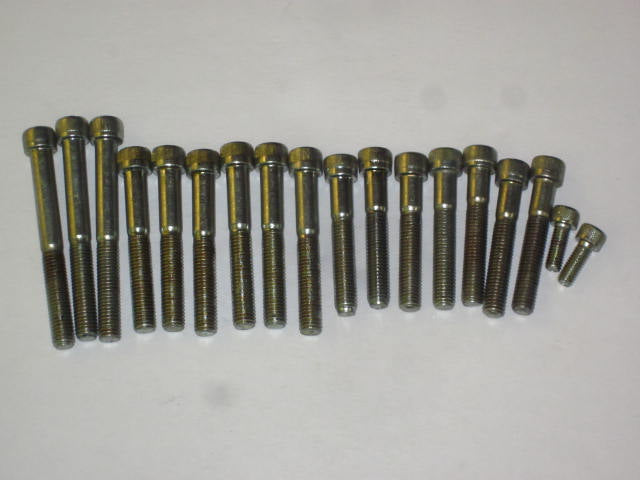 BSA A65 650 500 allen screw set Stainless steel 1963 64 65 66 67 68 Engine set