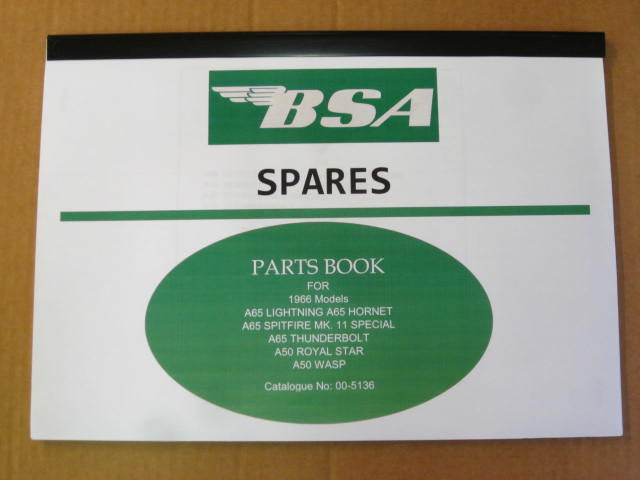 BSA A65 A50 spares parts book 1966