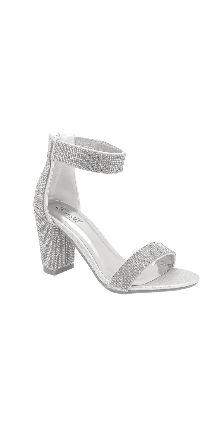silver/size/6/Camille La Vie/Caroi Rhinestone Mid Heel Zip Back Ankle Strap Sandal /side