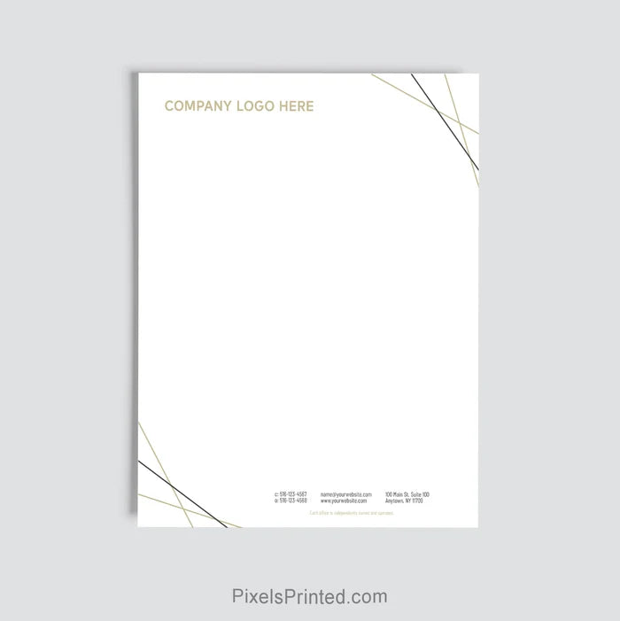 Century 21 brokerage letterhead personalized with office information