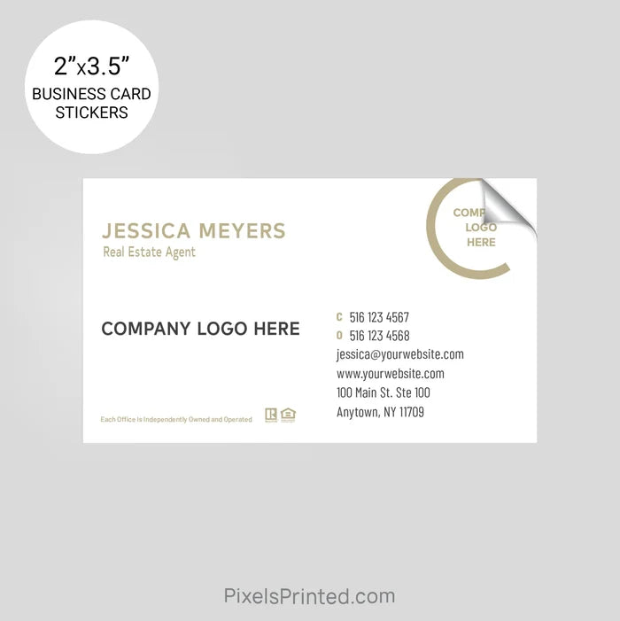Century 21 business card stickers PixelsPrinted