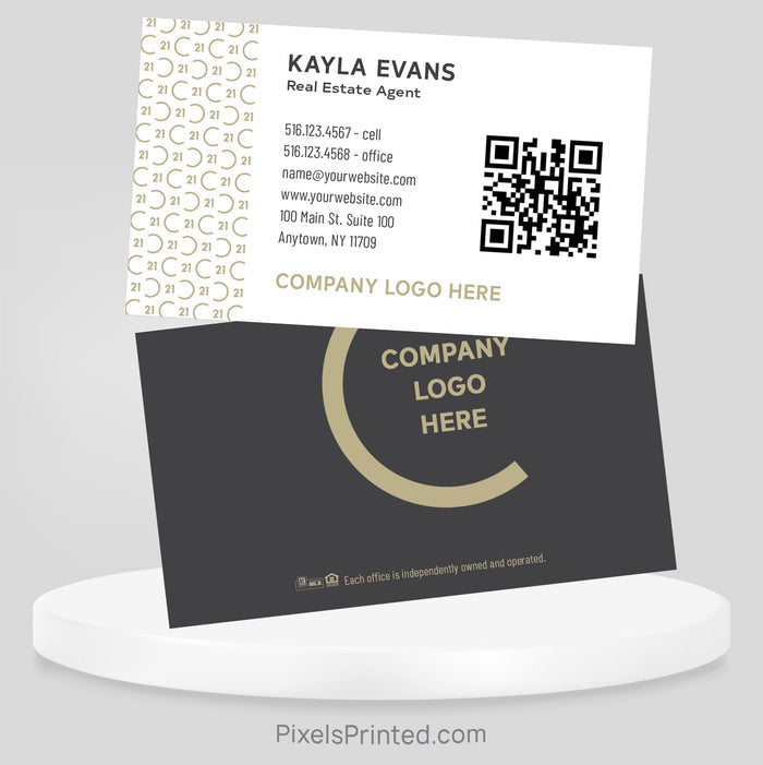 Century 21 real estate business cards Business Cards PixelsPrinted