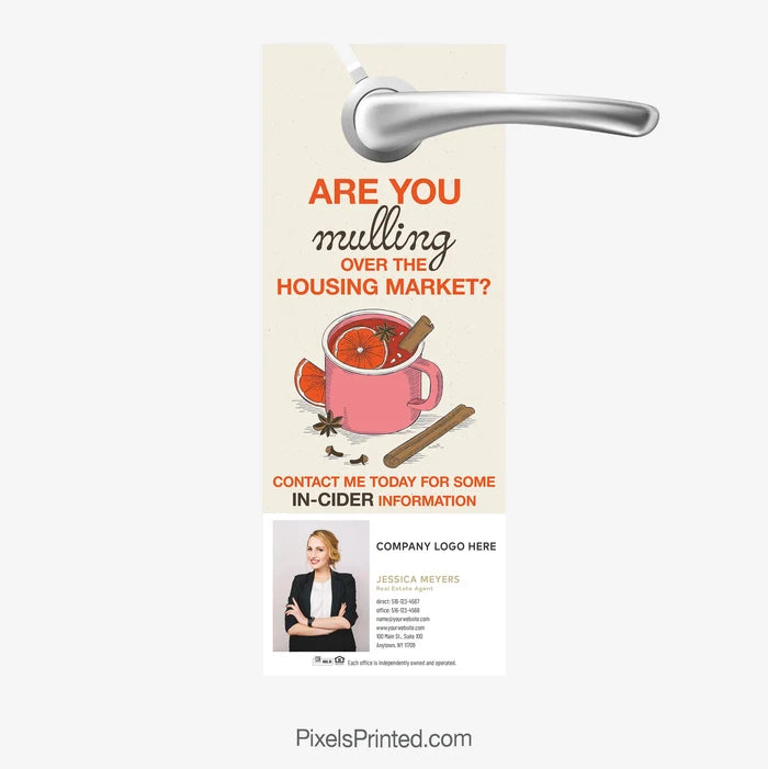 Century 21 real estate fall autumn door hangers