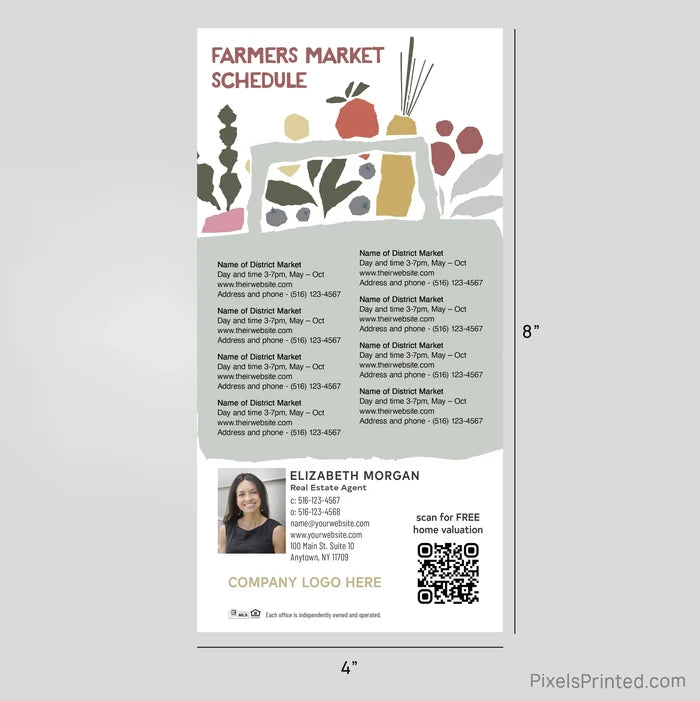 Century 21 real estate Farmers Market calendar Postcard Magnet postcard magnets PixelsPrinted