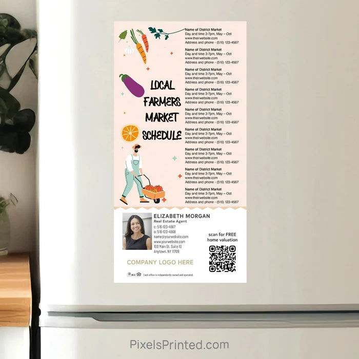 Century 21 real estate Farmers Market calendar Postcard Magnet postcard magnets PixelsPrinted