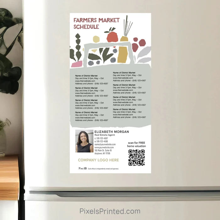 Century 21 real estate Farmers Market calendar Postcard Magnet postcard magnets PixelsPrinted