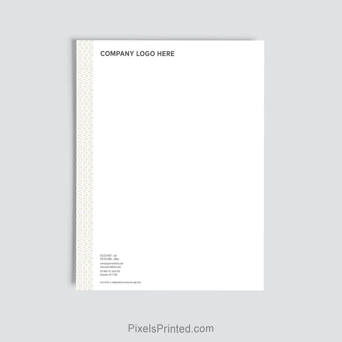 Century 21 real estate office letterhead personalized for brokerage use