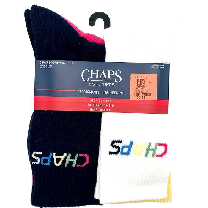 Chaps Men's Crew Socks 6 pk.