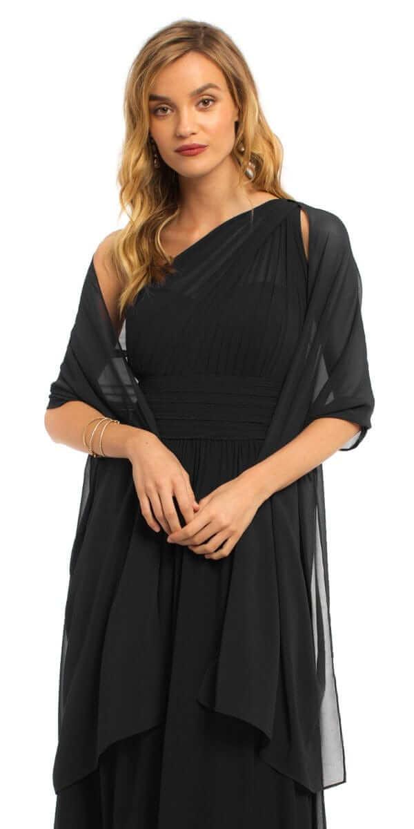 black/size/one size/missy/Camille La Vie/Chiffon Shawl/front
