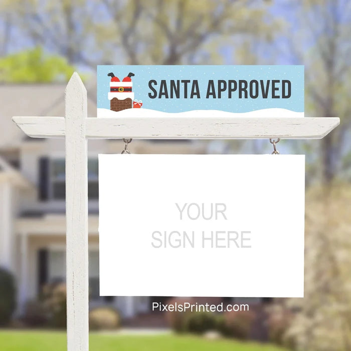 Christmas real estate sign riders PixelsPrinted