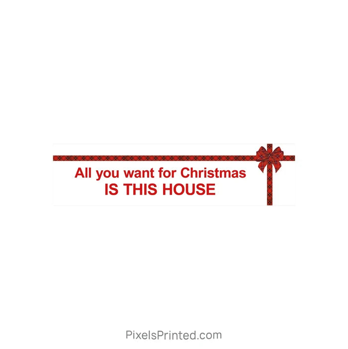 Christmas real estate sign riders PixelsPrinted