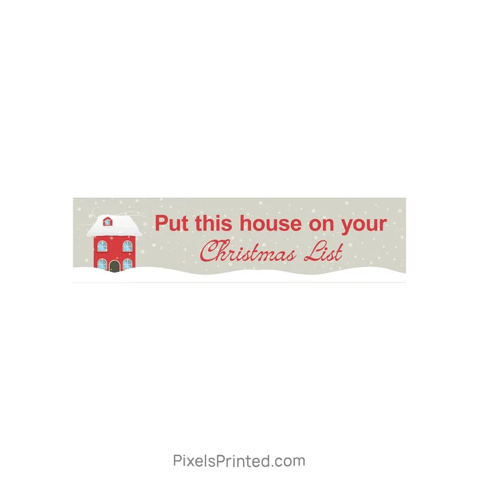Christmas real estate sign riders PixelsPrinted