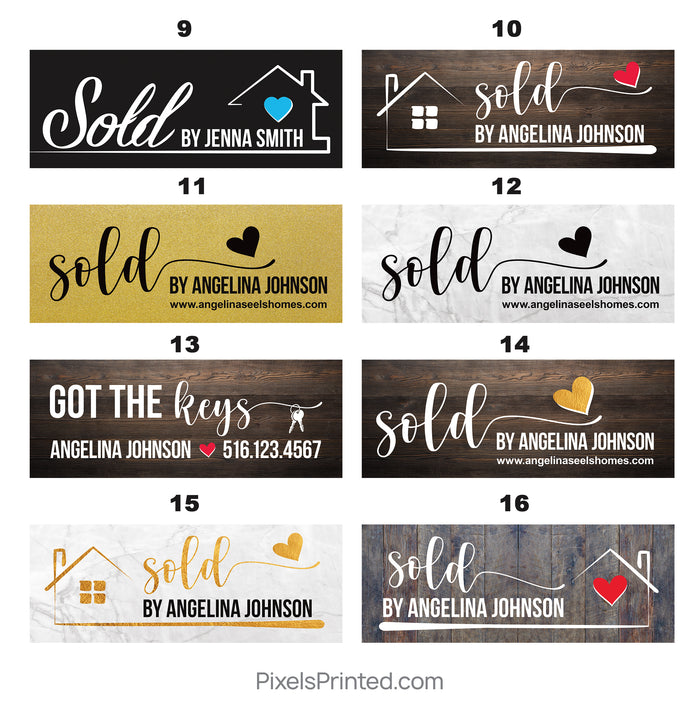 Just Sold Realtor Social Media Sign - PixelsPrinted