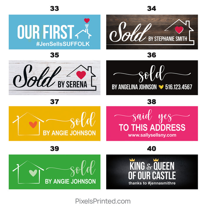 Just Sold Realtor Social Media Sign - PixelsPrinted