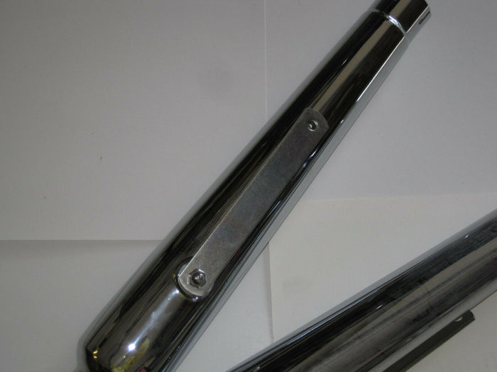 Cocktail shaker mufflers straight megaphone 1 3/4" Triumph 650 Bell End