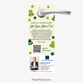 Coldwell Banker Happy St. Patricks Door Hanger for Outreach with QR code