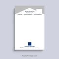 Coldwell Banker realtor notepad with house roof design and personalized branding