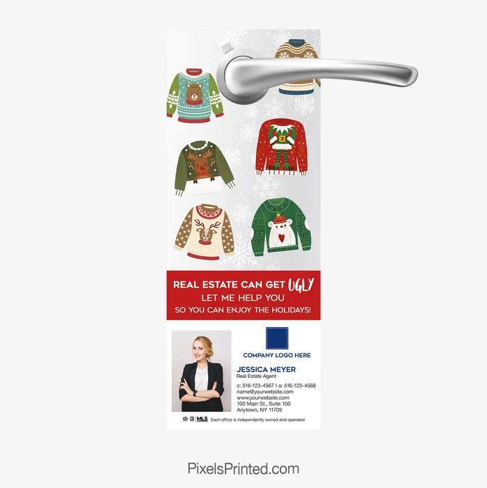 Coldwell Banker realty Christmas door hangers for real estate holiday marketing