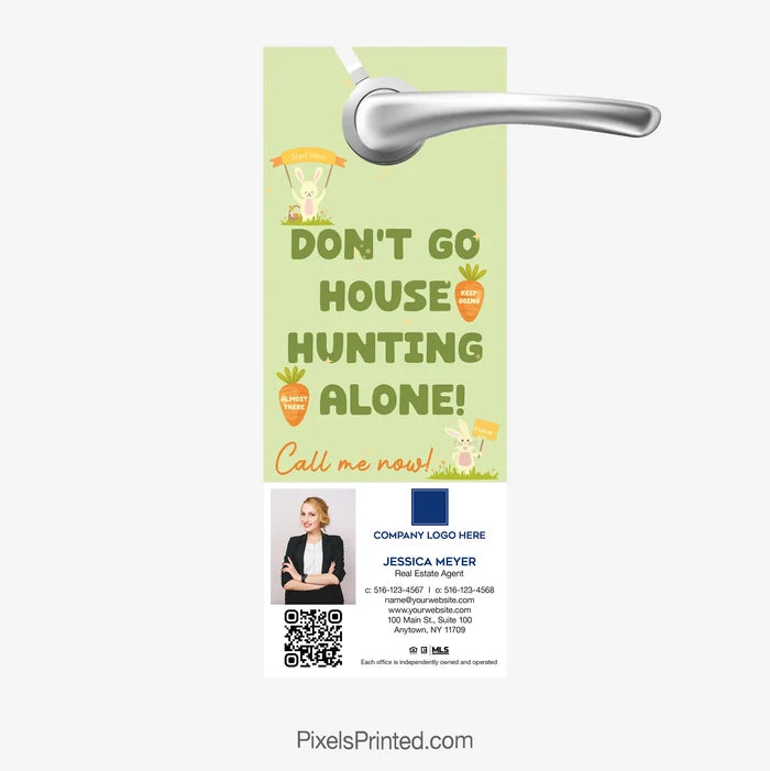 Coldwell Banker Easter house hunting door hanger for realtor spring SOI marketing