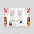Coldwell Banker realty Farmers Market Schedule Postcard Magnets PixelsPrinted