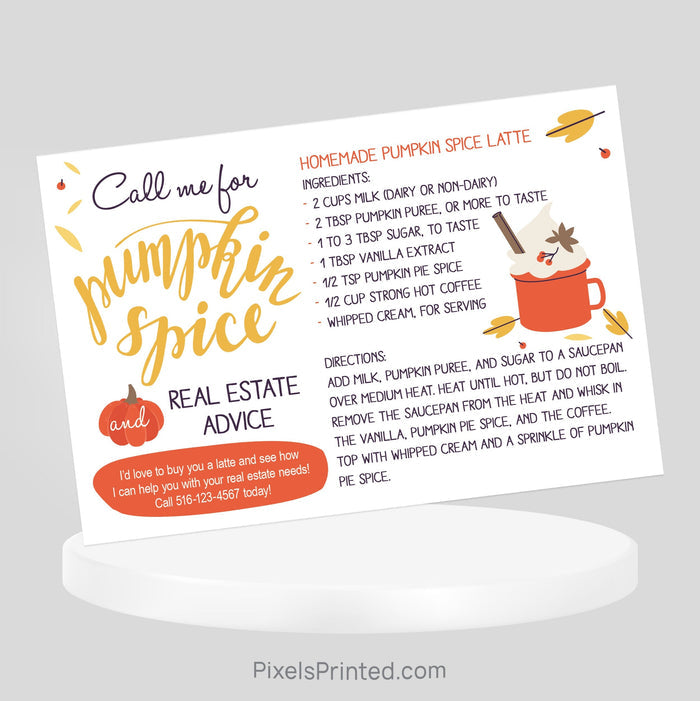 Coldwell Banker Thanksgiving recipe postcards PixelsPrinted