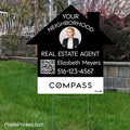 COMPASS real estate house shaped yard signs for local  farming