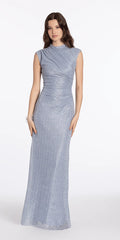periwinkle/size/4/missy/Camille La Vie/Crinkle Knit Cap Sleeve Column Dress/front