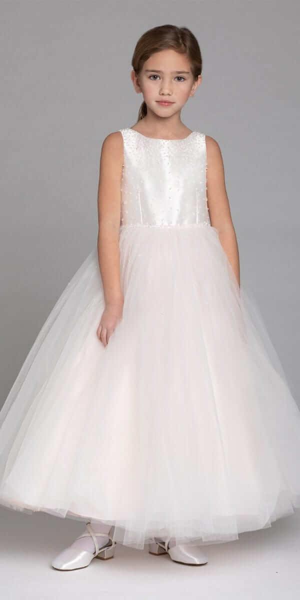 pink/size/5/missy/Camille La Vie/Crystal Beaded Mikado Tulle Dress/front