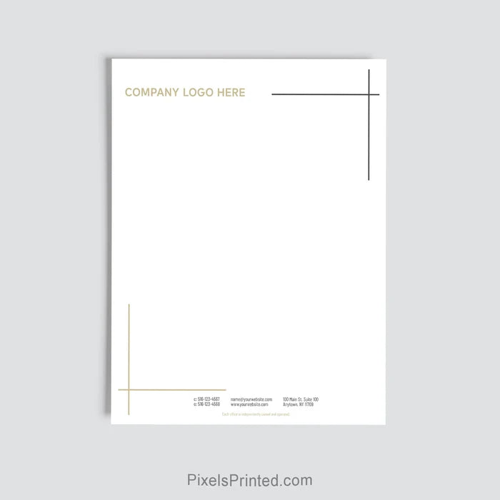 Century 21 agent letterhead personalized for a real estate brokerage