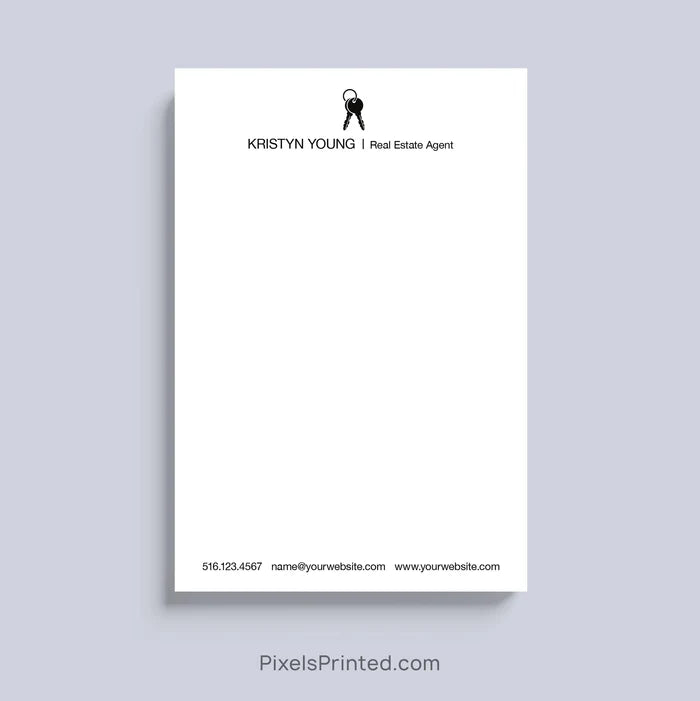 Personalized real estate brokerage notepad