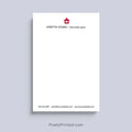 customizable real estate notepad with house design