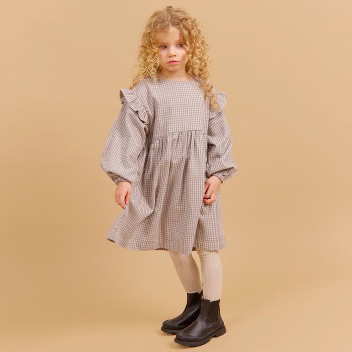 Wheat Main Dress Gro Dress 0104 greybrown check