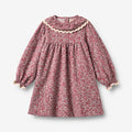 Wheat Main Dress L/S Collar Elvira Dress 9773 grape flowers