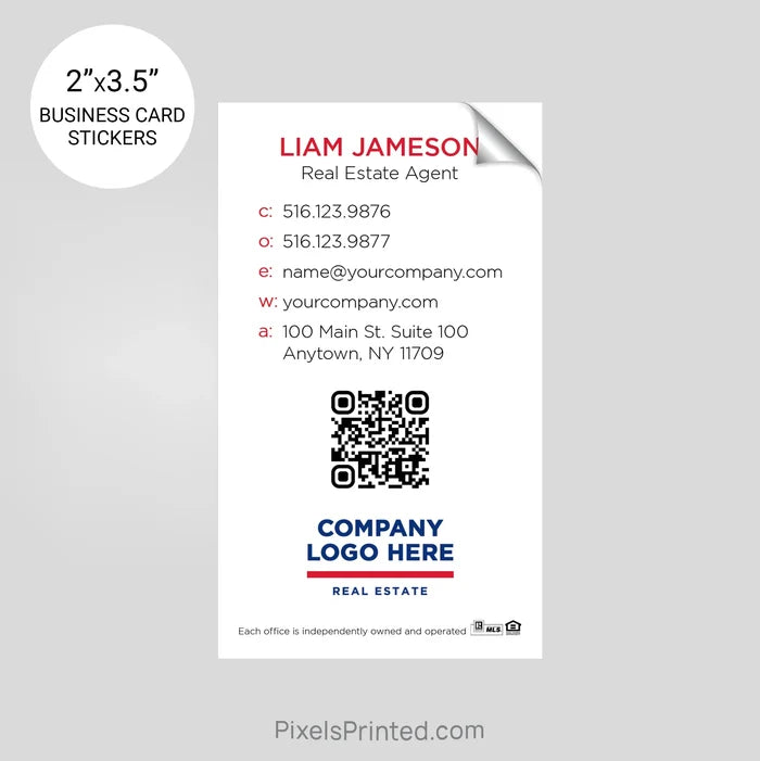 ERA real estate business card stickers PixelsPrinted