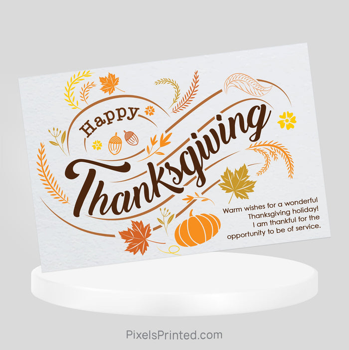 ERA real estate fall Thanksgiving postcards PixelsPrinted