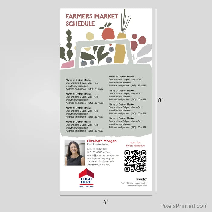 ERA Real Estate Farmers Market Schedule Postcard Magnets postcard magnets PixelsPrinted